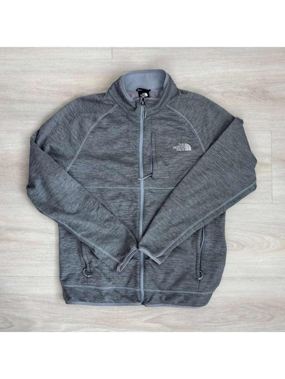 The North Face Canyonlands Full Zip Fleece Jacket Mens Size L Heather Gray